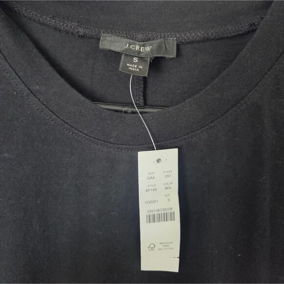 J. Crew Striped Black and Tan T- Shirt Midi Dress Small NWT - Picture 5 of 7